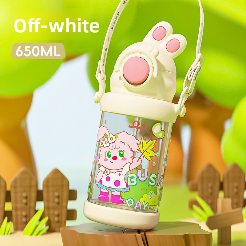 Large Capacity Bouncing Plastic Portable Rabbit Water Cup