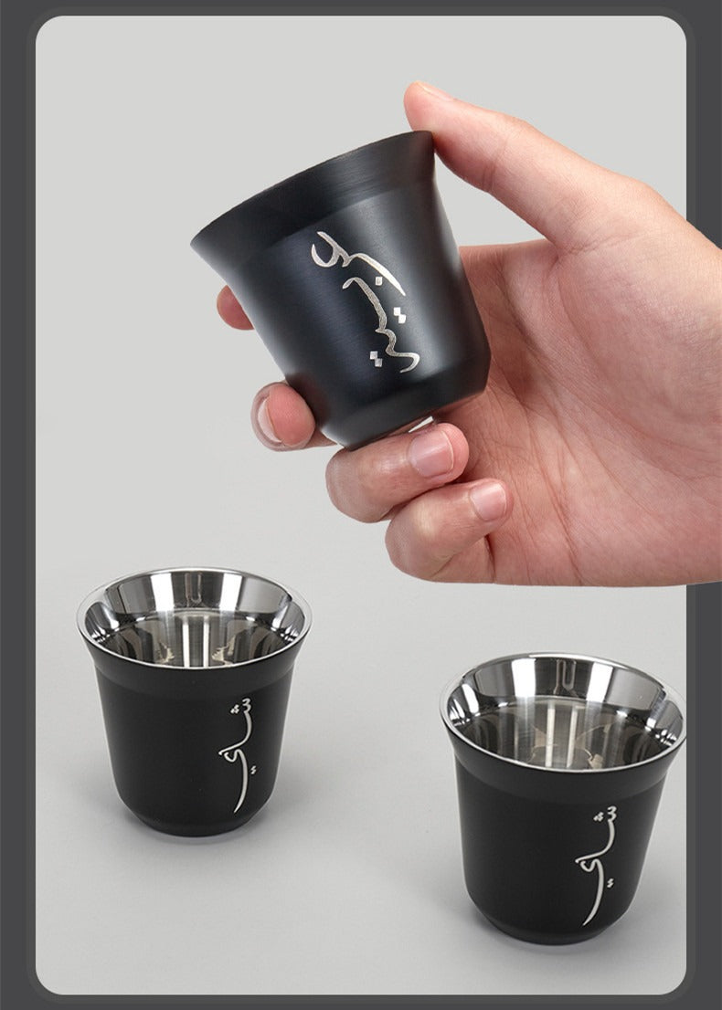 Middle Eastern Style Arabic 304 Stainless Steel Insulated Cup Gift Box Set