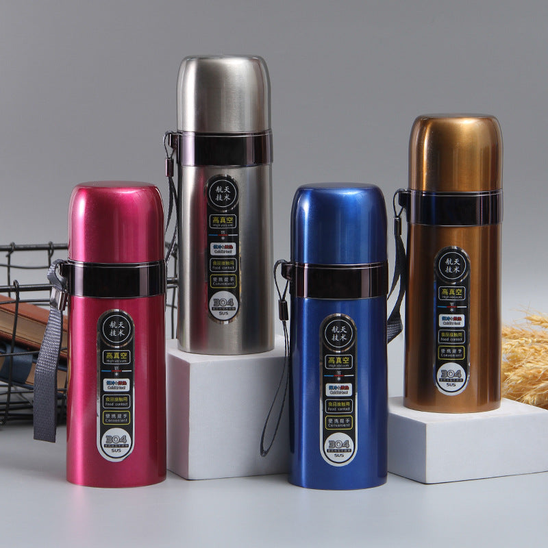 Bullet Insulated Mug 304 Stainless Steel Large Capacity Tea Cup Portable Outdoor Camping Water Cup