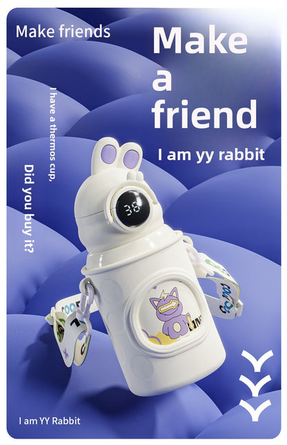 YY Rabbit 316 Stainless Steel Double-Layer Smart Temperature Measurement Water Cup