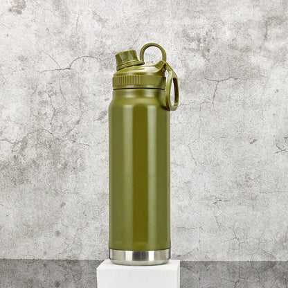 304 Stainless Steel Space Bottle Portable Vacuum Handheld Lid Hiking Bottle Outdoor Cycling Sports Water Bottle