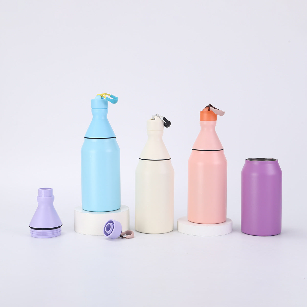 Fashion Small Mouth Bottle Simple Detachable 304 Stainless Steel Insulated Cup Portable with Strap