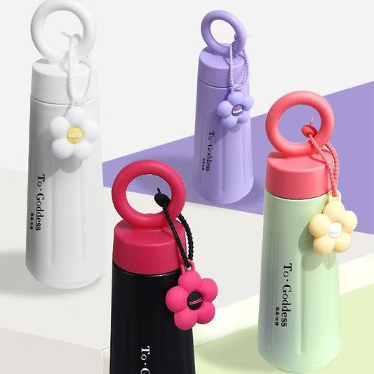 316 Stainless Steel Insulated Cup Creative Petal Portable Sports Handle Cup