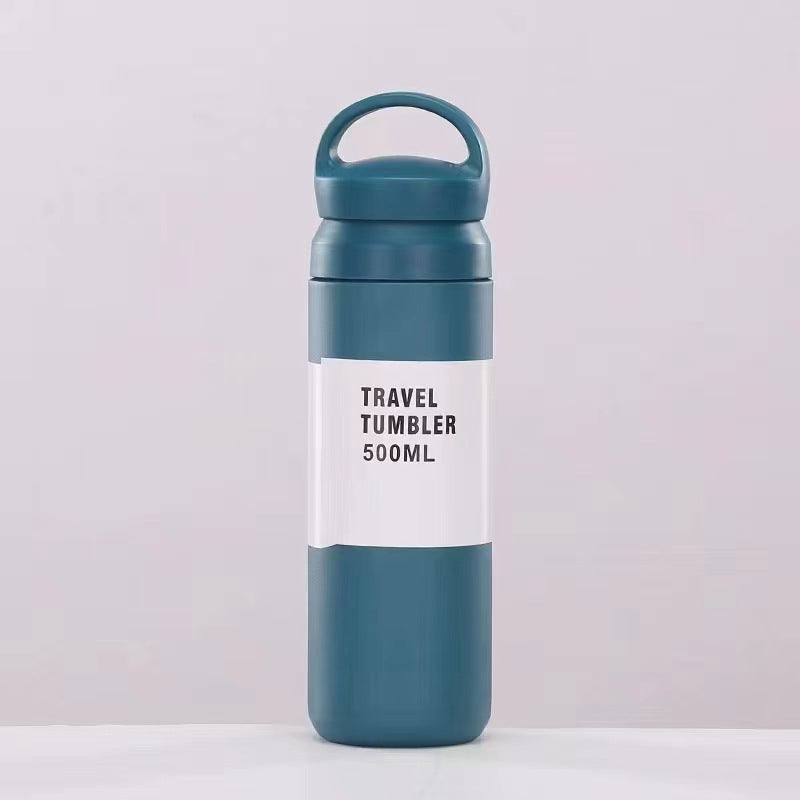 304 Stainless Steel Japanese Style Simple Portable Handheld Lid Insulated Cup Handy Gift