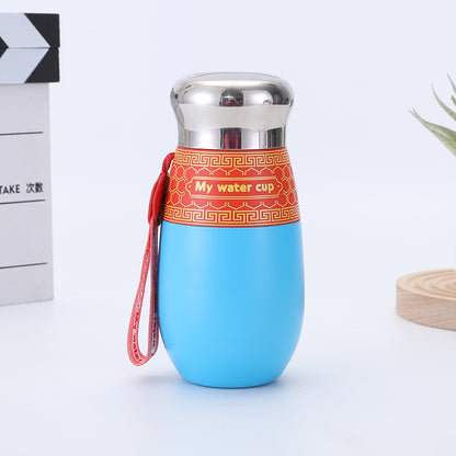 316 Stainless Steel Insulated Cup with Portable Strap Chinese Style
