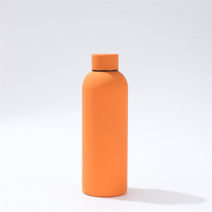 304 Stainless Steel Rubber Paint Small Mouth Bottle Thermos Cup Solid Color Minimalist