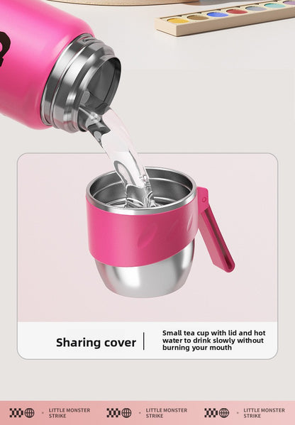 Children's Insulated Cup 316 Stainless Steel Cartoon Straw Bullet Cup