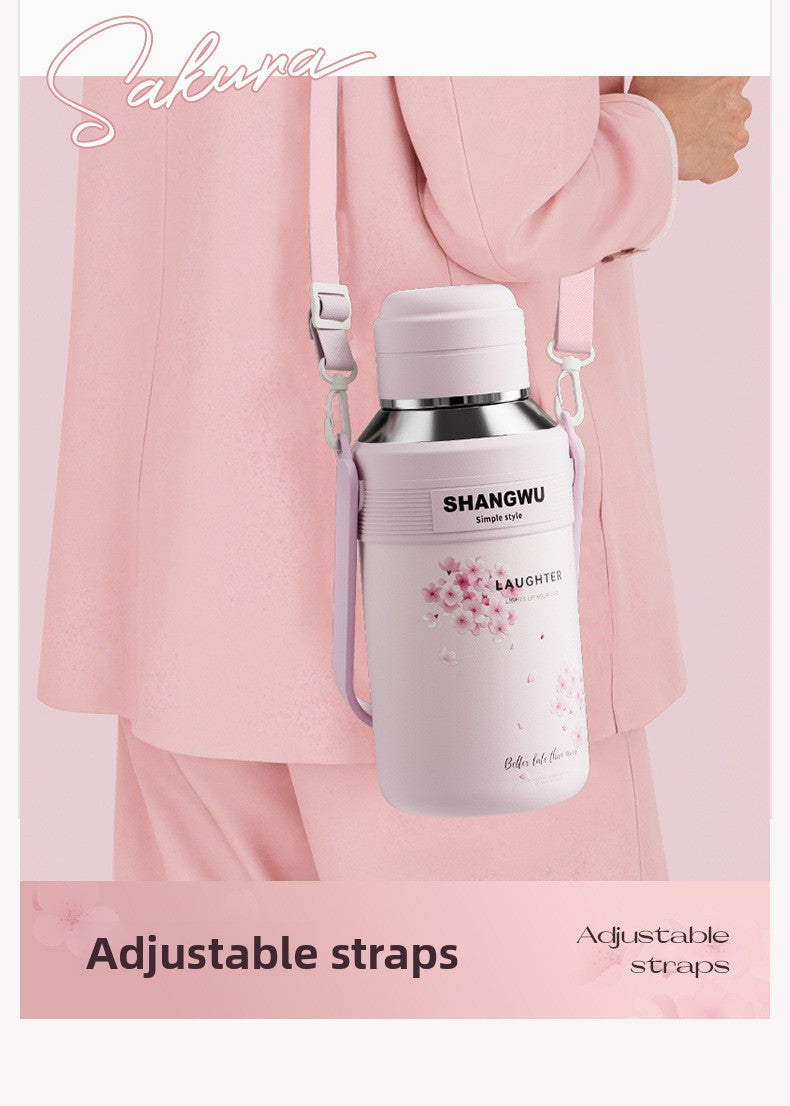 Large Capacity Insulated 316 Stainless Steel Sakura Water Cup