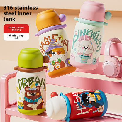 316 Stainless Steel Cartoon Insulated Cup Portable Travel Student Children