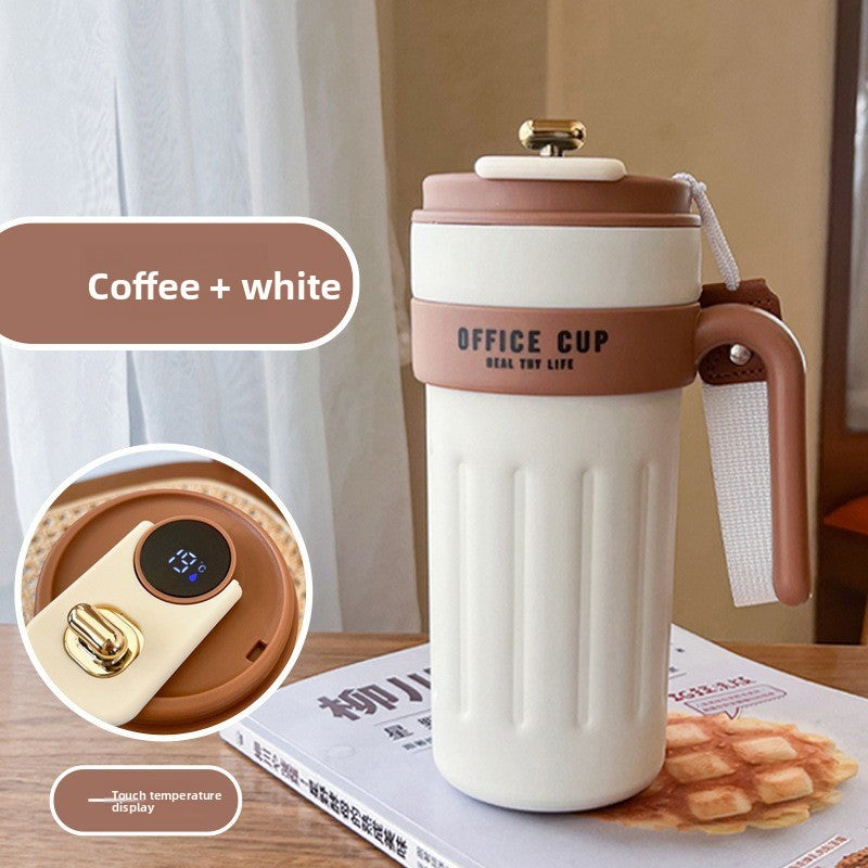 Smart Temperature Display Handle Coffee Cup 316 Insulated Cup Portable Travel Car Cup