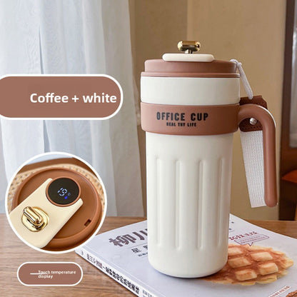 Smart Temperature Display Handle Coffee Cup 316 Insulated Cup Portable Travel Car Cup