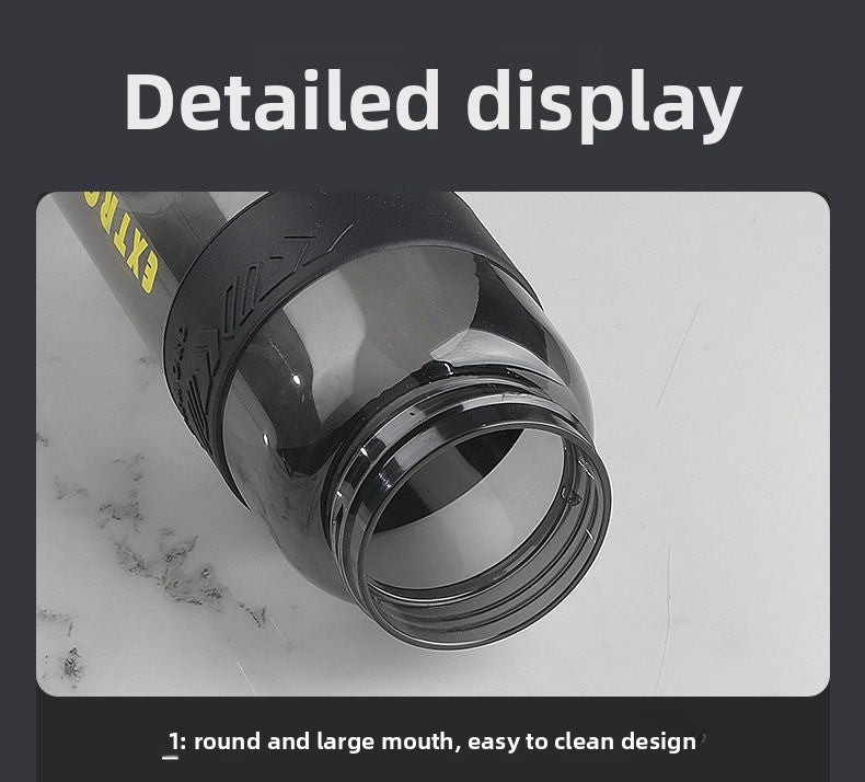 Outdoor travel cup large capacity sports water bottle with straw plastic cup