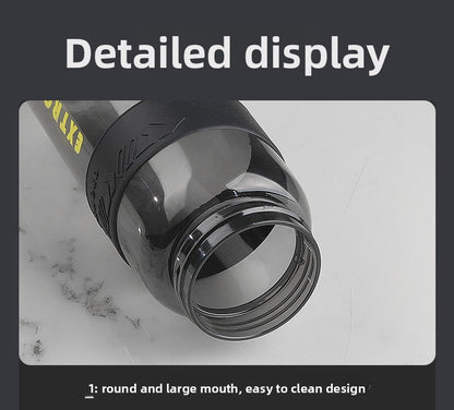 Outdoor travel cup large capacity sports water bottle with straw plastic cup