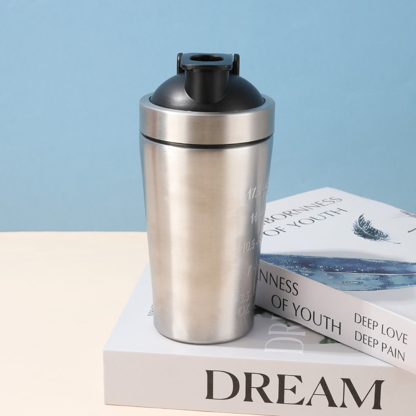 304 Stainless Steel Shaker Cup Protein Powder Milkshake Mixing Cup Fitness Sports Water Cup