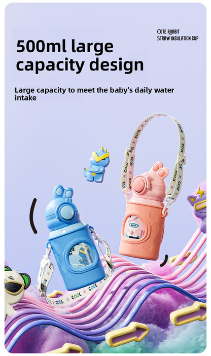 YY Rabbit 316 Stainless Steel Double-Layer Smart Temperature Measurement Water Cup