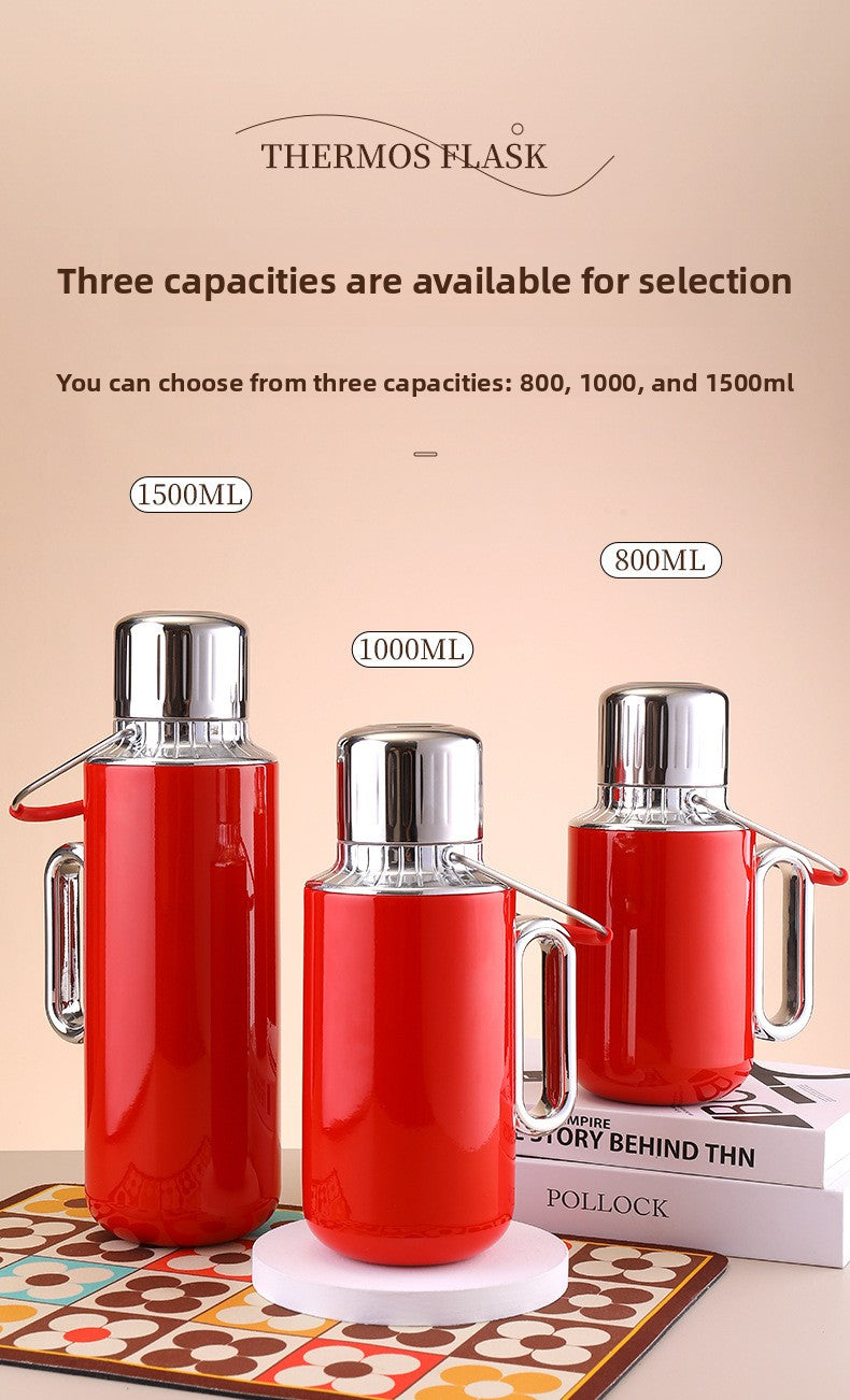 Large Capacity Insulated Tea Pot with Handle Portable Thermal Kettle