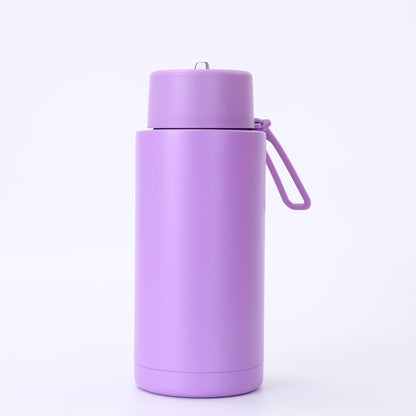 Simple Compact Handheld 304 Stainless Steel Insulated Cup Outdoor Portable Straw Cup