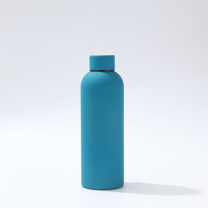 304 Stainless Steel Rubber Paint Small Mouth Bottle Thermos Cup Solid Color Minimalist