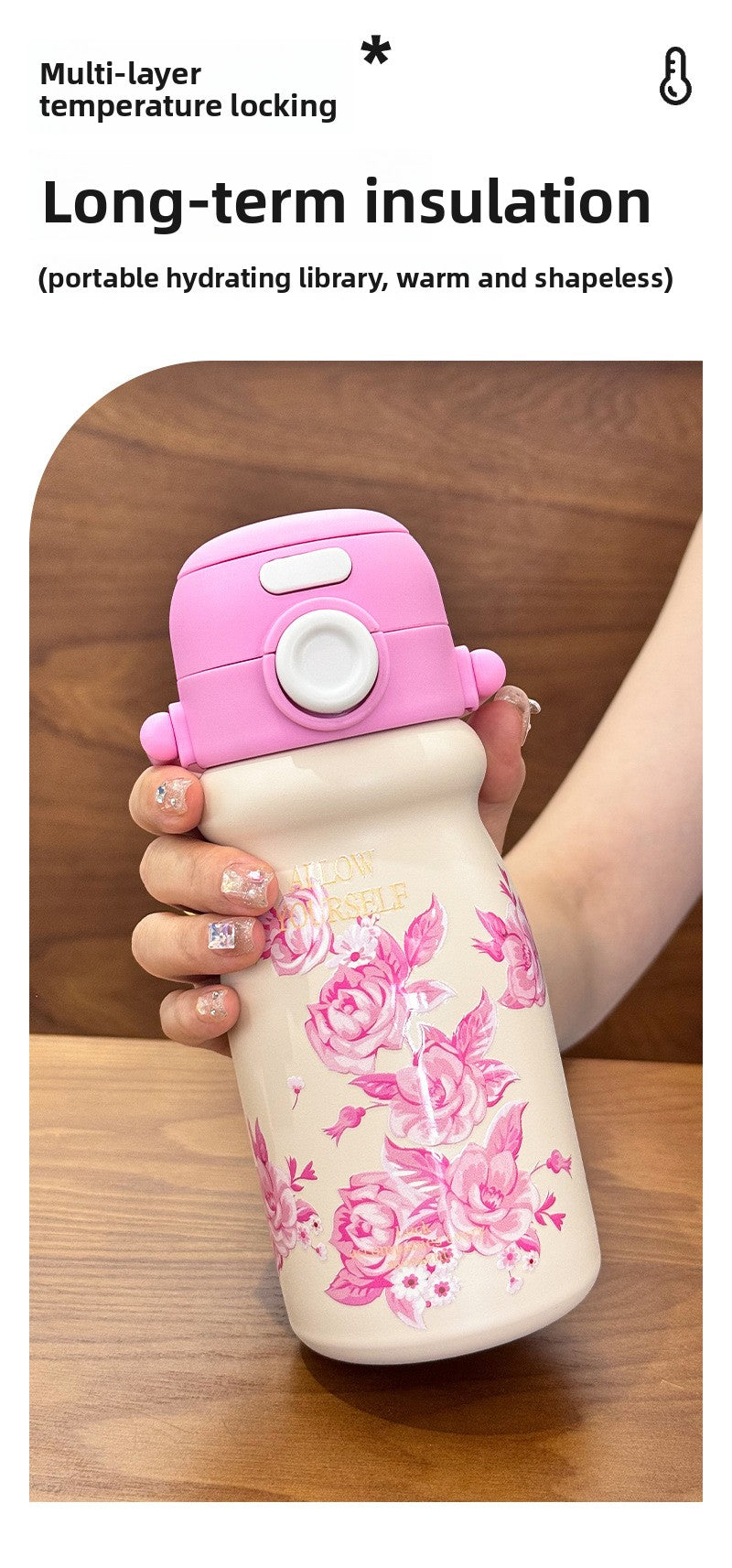 Cartoon Children's Insulated Cup 316 Stainless Steel Portable Tote Bottle