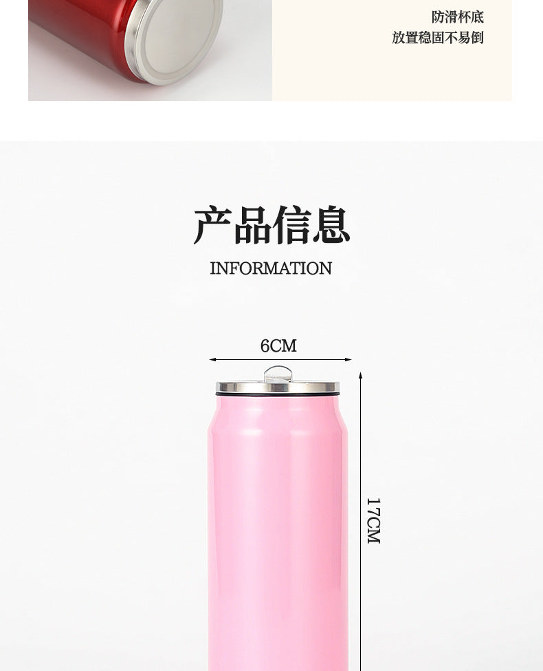 Can Vacuum Insulated Cup Simple Coke Straw Cup