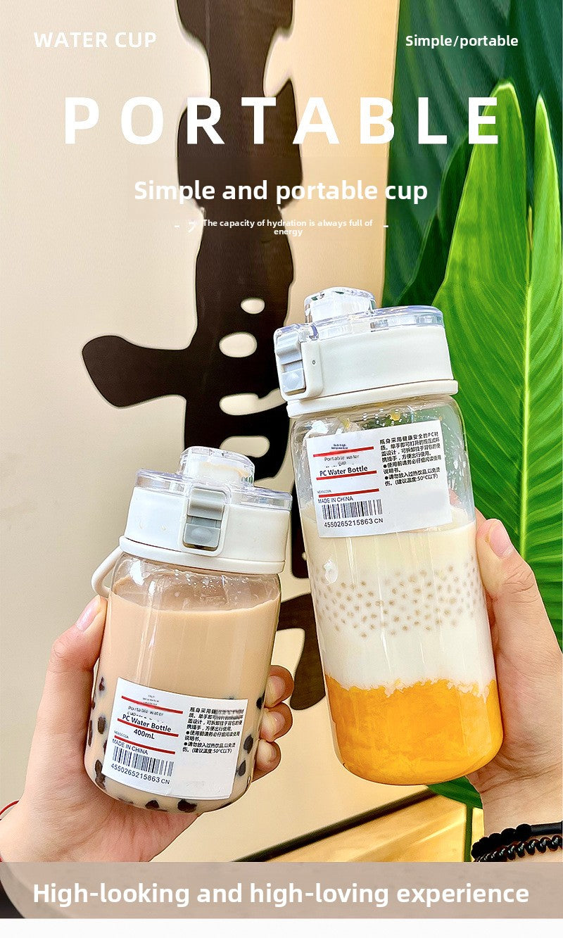 Student Simple Dual Drinking Sports Plastic Water Bottle