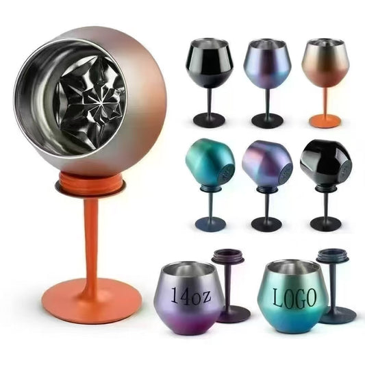 304 Stainless Steel Champagne Coffee Wine Glass Goblet
