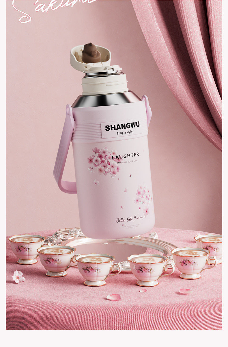 Large Capacity Insulated 316 Stainless Steel Sakura Water Cup