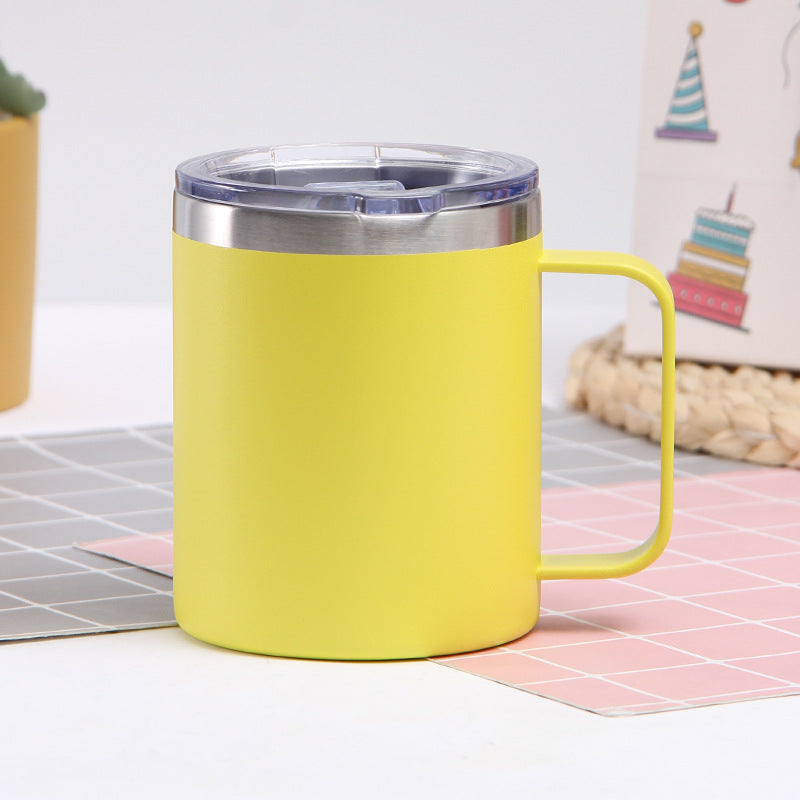 304 Stainless Steel Mug Double-layer Vacuum Insulated Cup Handle Coffee Cup Mini Portable