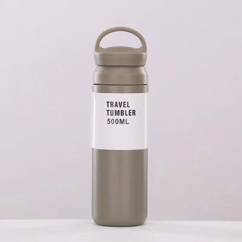304 Stainless Steel Japanese Style Simple Portable Handheld Lid Insulated Cup Handy Gift