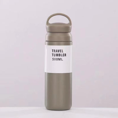 304 Stainless Steel Japanese Style Simple Portable Handheld Lid Insulated Cup Handy Gift