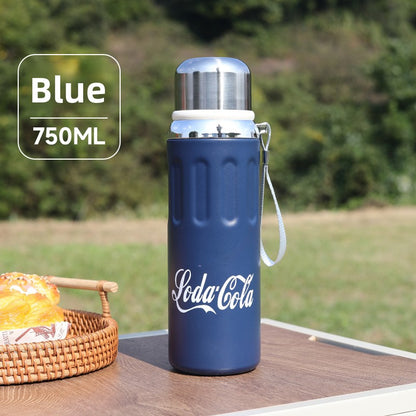 316 Stainless Steel Insulated Cup Outdoor Portable Insulated Bottle with Rope Bouncing Cup