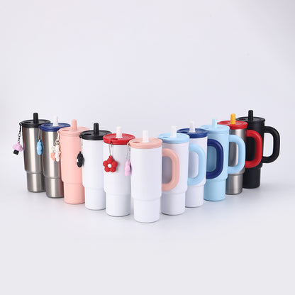 304 Stainless Steel Handle Insulated Cup Portable Car Straw Cup