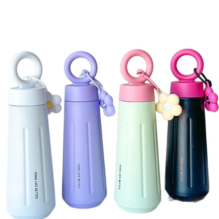 316 Stainless Steel Insulated Cup Creative Petal Portable Sports Handle Cup