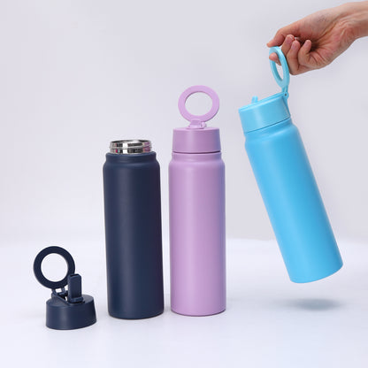 Magnetic Cover Phone Holder 304 Stainless Steel Insulated Cup