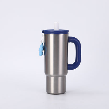304 Stainless Steel Handle Insulated Cup Portable Car Straw Cup