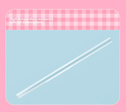 Plastic High Temperature Resistant Straw Kitten Double Drinking Cup