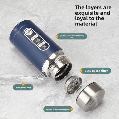316 Stainless Steel Tea Water Separation Insulation Outdoor Portable Sports Water Bottle