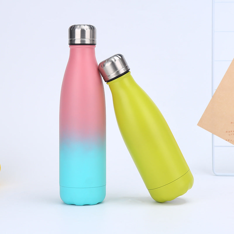 304 Stainless Steel Insulated Cup Gradient Coke Bottle Outdoor Sports Water Bottle