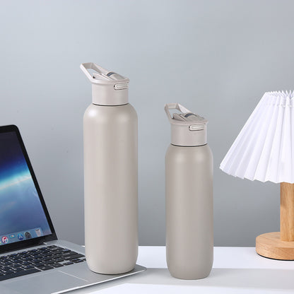 304 Stainless Steel Insulated Cup Portable Handheld Sports Water Bottle Straw Cup