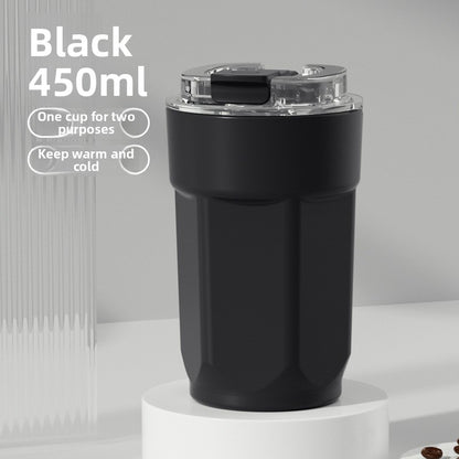 Simple 304 Stainless Steel Insulated Cup with Intelligent Temperature Measurement for Outdoor Sports and Portability