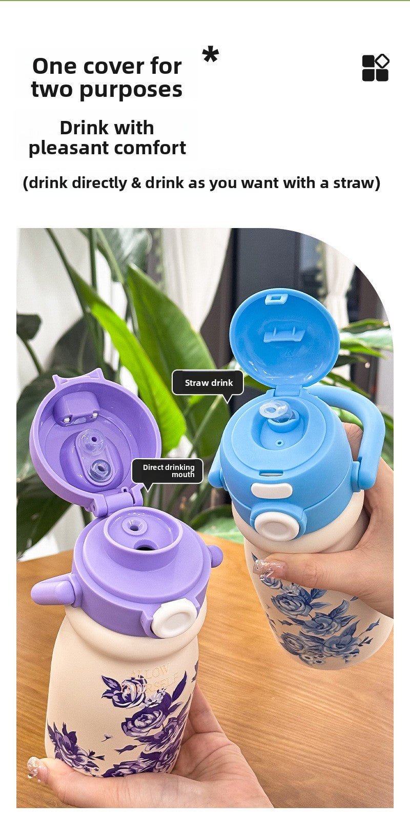Cartoon Children's Insulated Cup 316 Stainless Steel Portable Tote Bottle