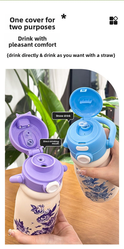Cartoon Children's Insulated Cup 316 Stainless Steel Portable Tote Bottle