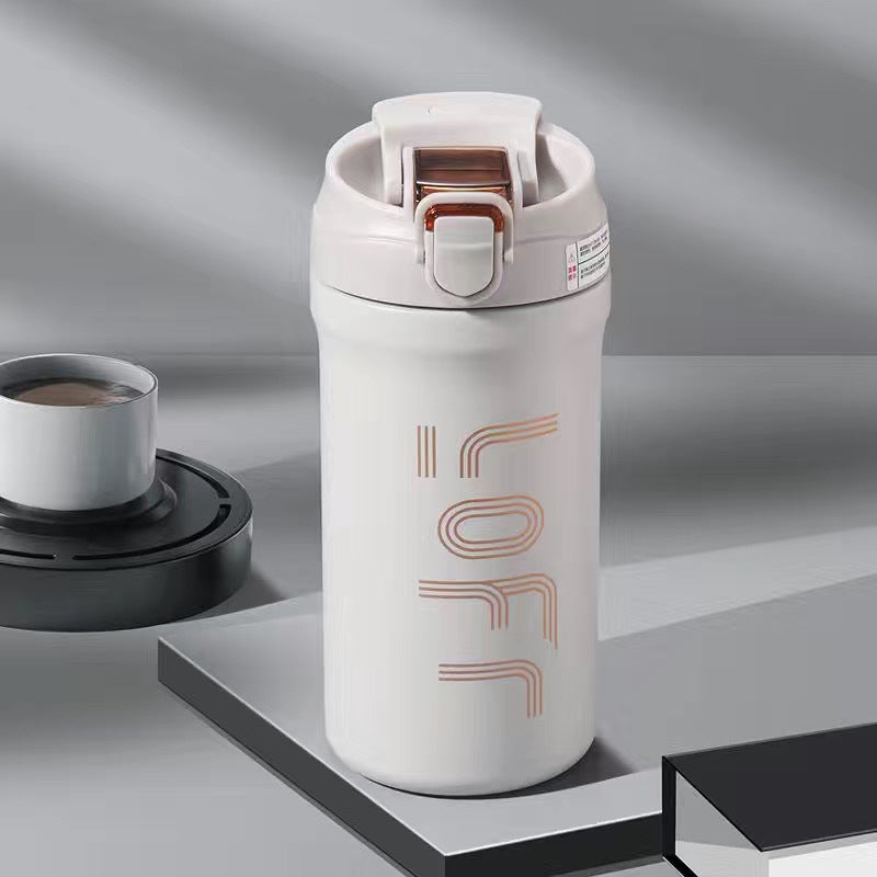 Coffee Cup Thermos Cup Double Drinking 316 Stainless Steel Portable Office Sports
