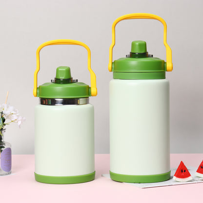 Outdoor sports water bottle stainless steel large capacity thermos cup
