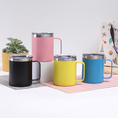 304 Stainless Steel Mug Double-layer Vacuum Insulated Cup Handle Coffee Cup Mini Portable