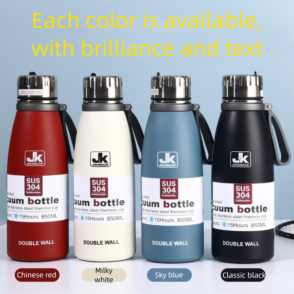 Coke Bottle 304 Stainless Steel Insulated Cup with Strap for Sports and Outdoor Use