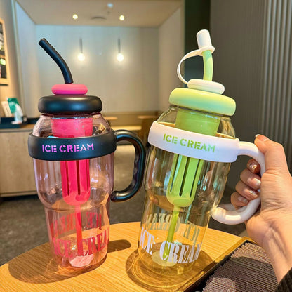 Large capacity plastic cup outdoor sports portable water bottle food grade