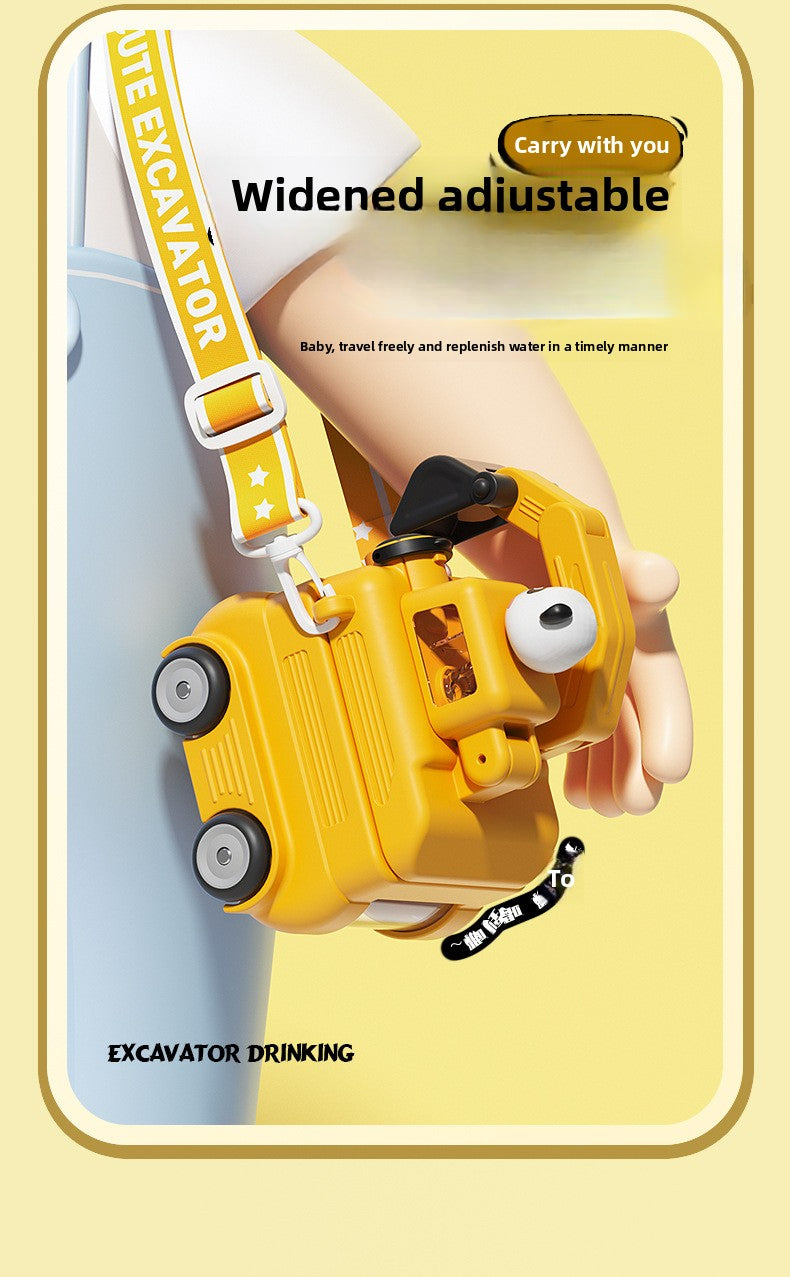 Children's Plastic Cup Small Excavator Student Toy Water Cup