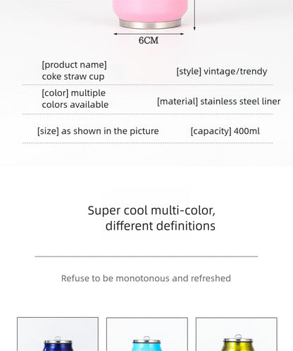Can Vacuum Insulated Cup Simple Coke Straw Cup
