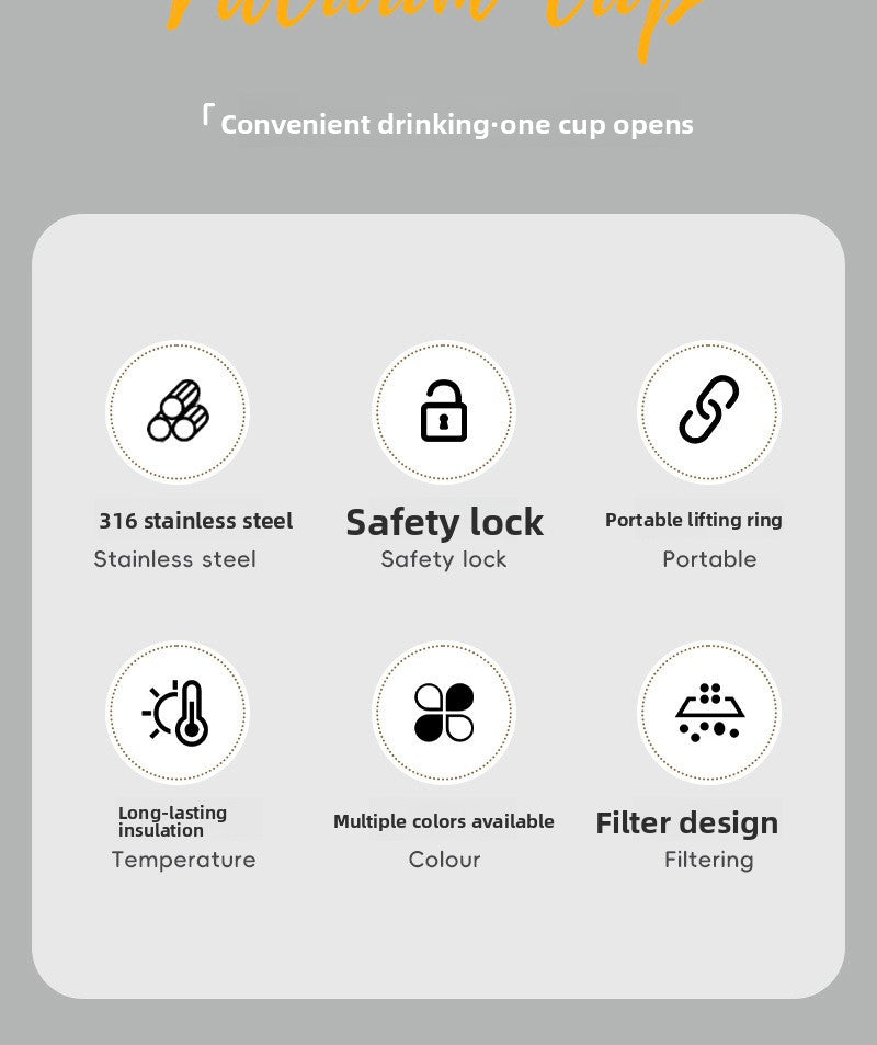 316 Stainless Steel Portable Bounce Thermos Cup